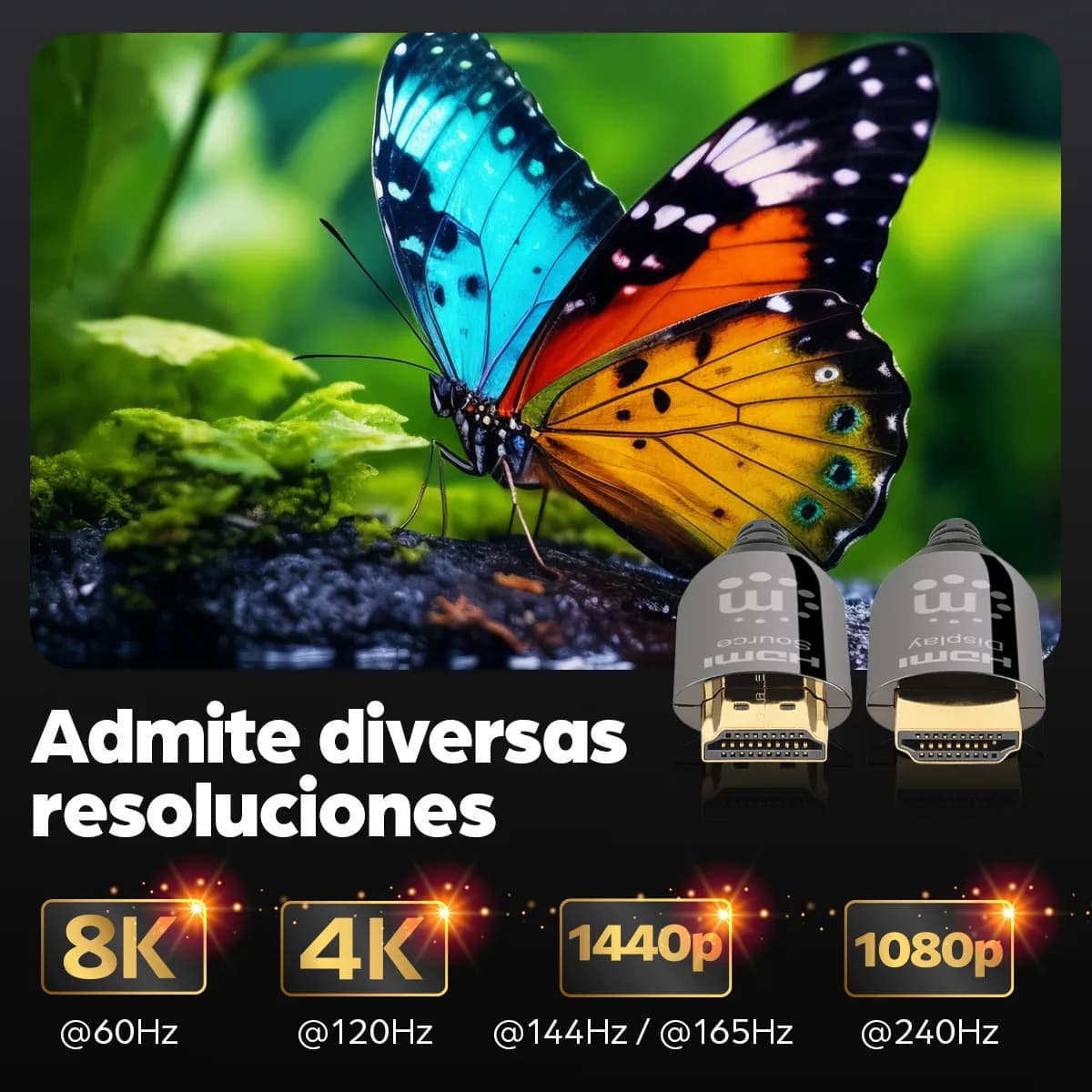 Manhattan 356176 cable HDMI 15 m HDMI Tipo A (Estándar) Negro 6