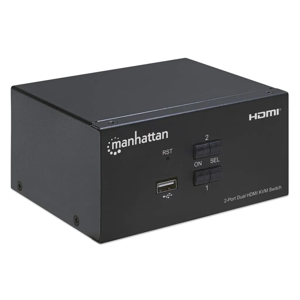 Manhattan Switch KVM HDMI de 2 puertos para dos monitores 2