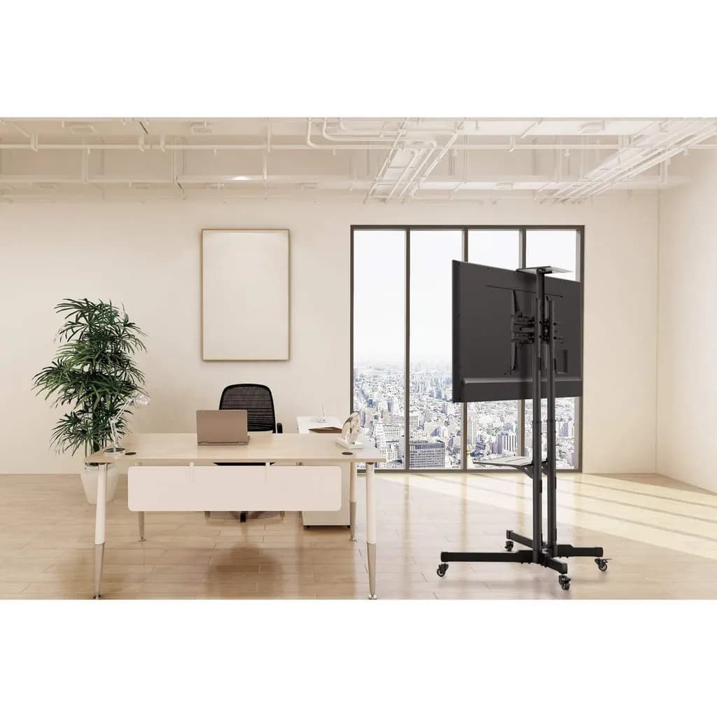 Manhattan Soporte para TV, de piso, tipo carrito, de acero, con inclin 8