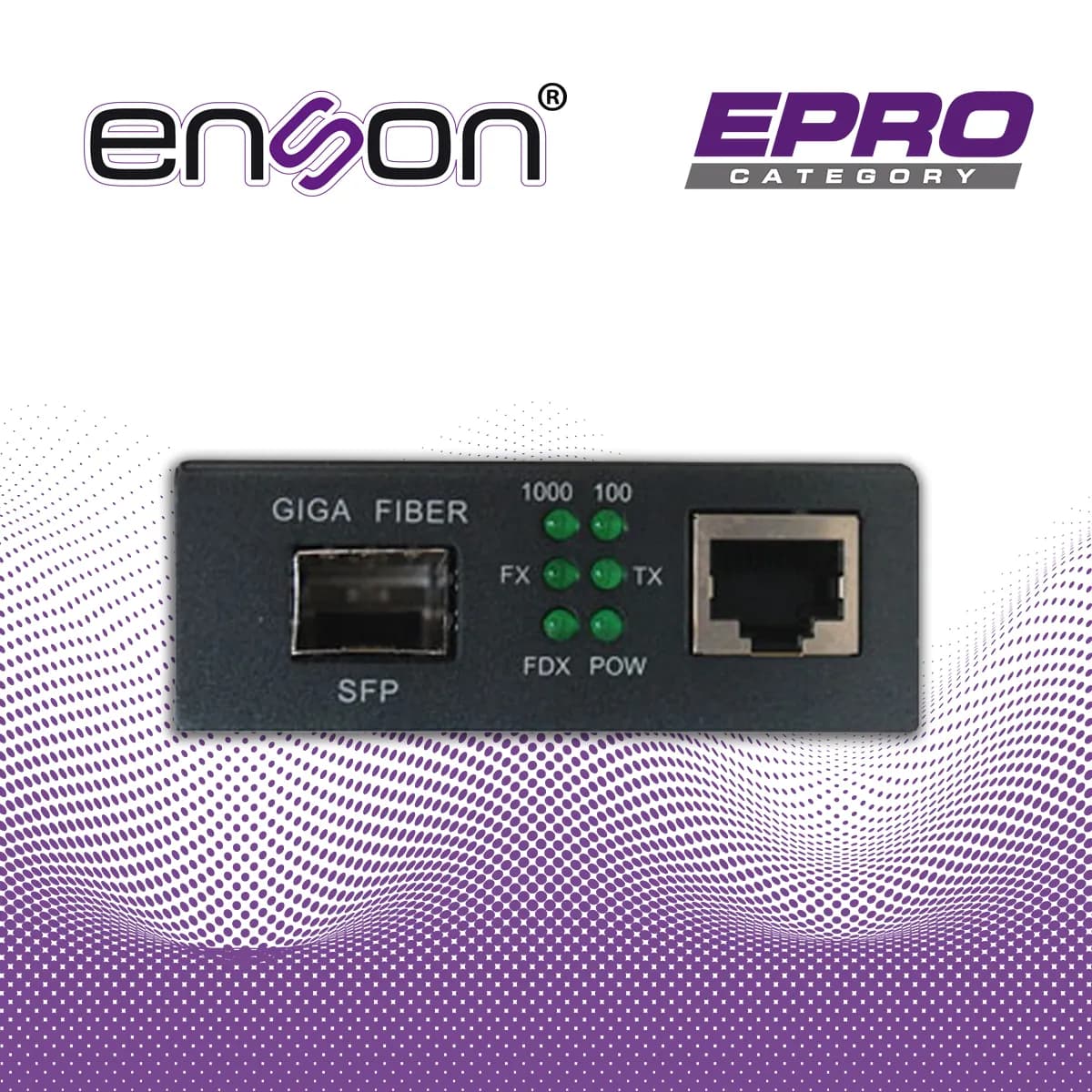CONVERTIDOR DE FIBRA ENSONDC 100 SFP 10/-MC100SFP 10/100/1000 SFP/UTP  6