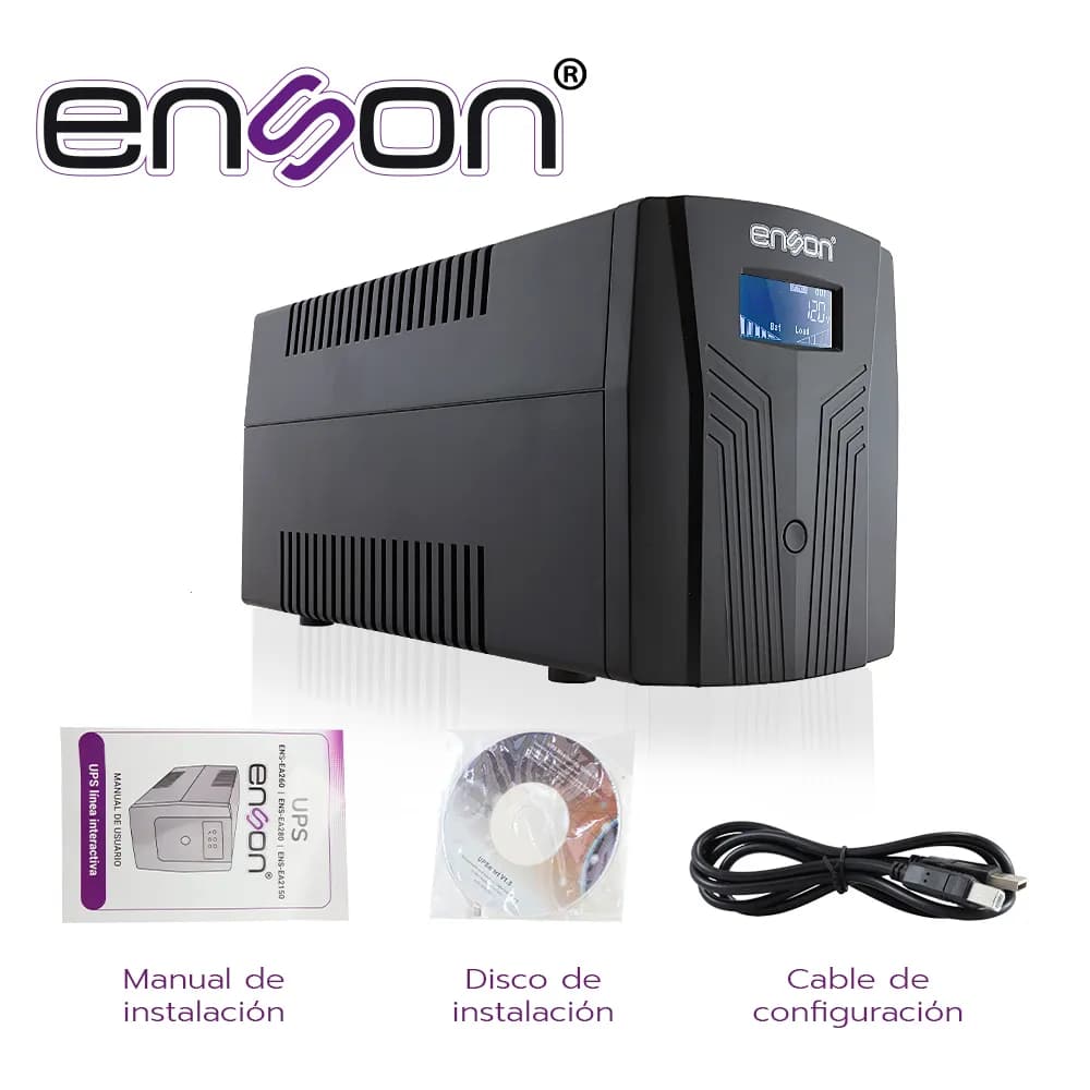 NO BREAK UPS ENSON ENS-EA2150 1500VA/900W 6 CONTACTOS CON BATERIA DE R 5