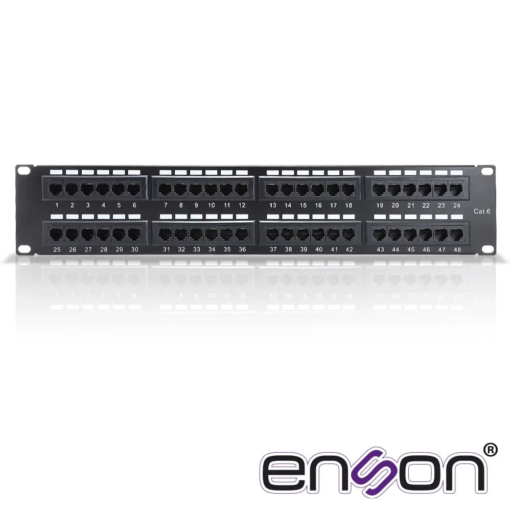 PATCH PANEL ENSON ENS-PA48P7 2UR PRECARGADO CAT6 48 PUERTOS MONTAJE EN 2