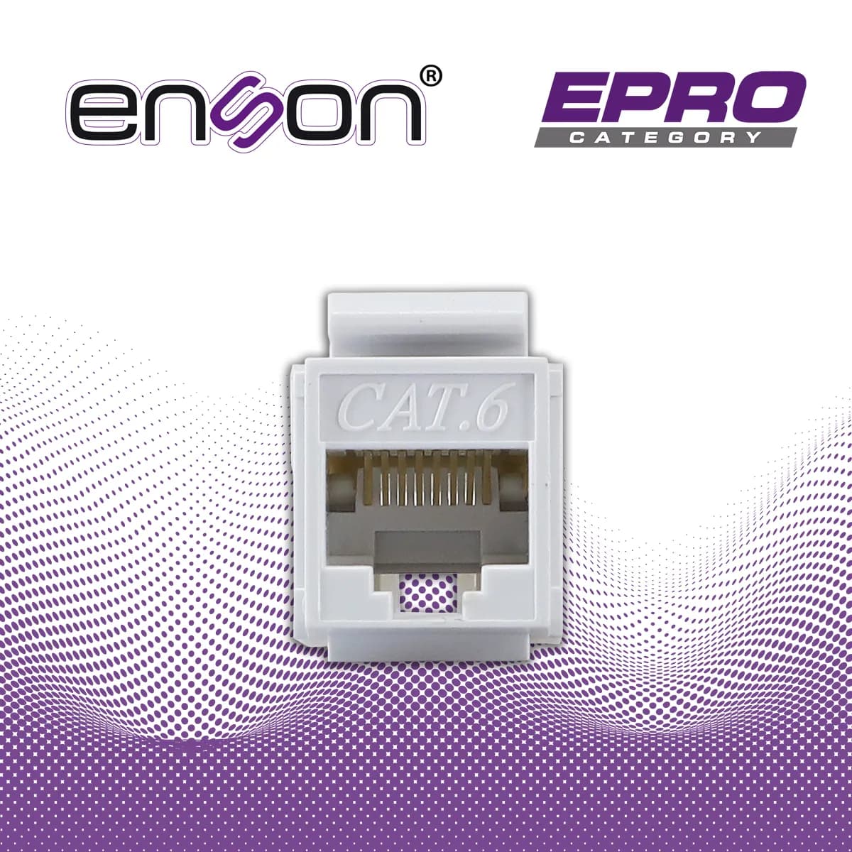CONECTOR MODULAR JACK RJ45 ENSON EPRO-TLJACK6-WH SERIE PRO TERMINADO S 5