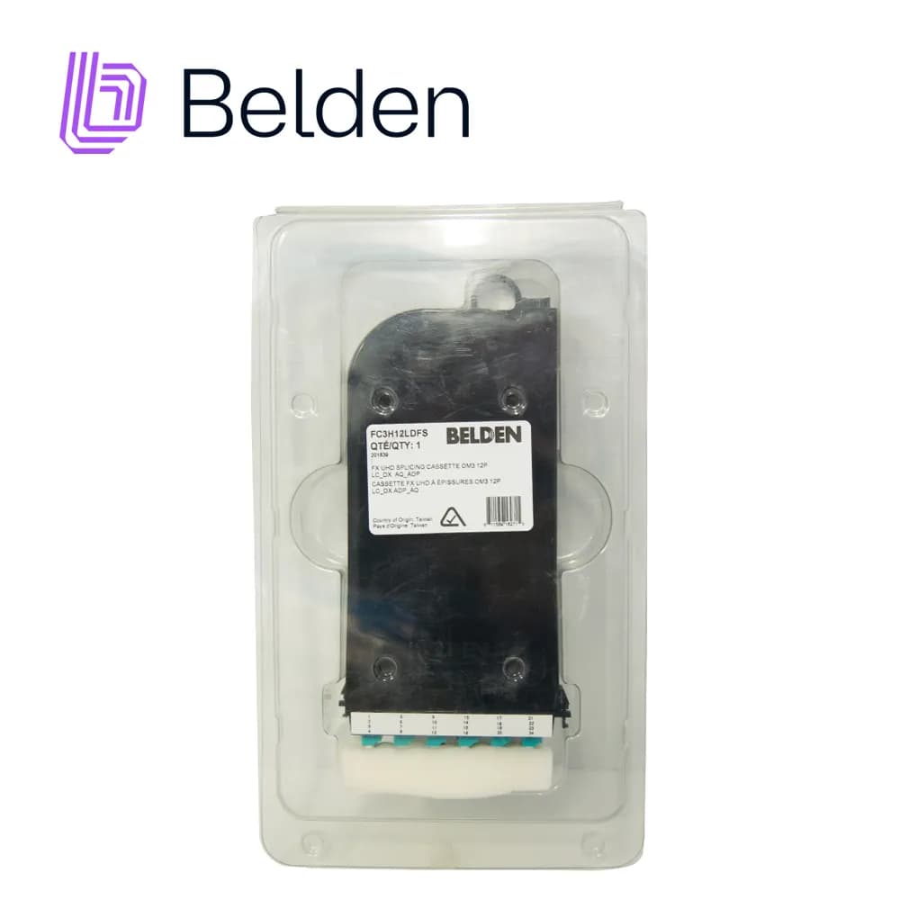 CASSETTE FX UHD BELDEN MULTIMODO FC3H12LDFS / OM3 / AQUA / LC DUPLEX / 3