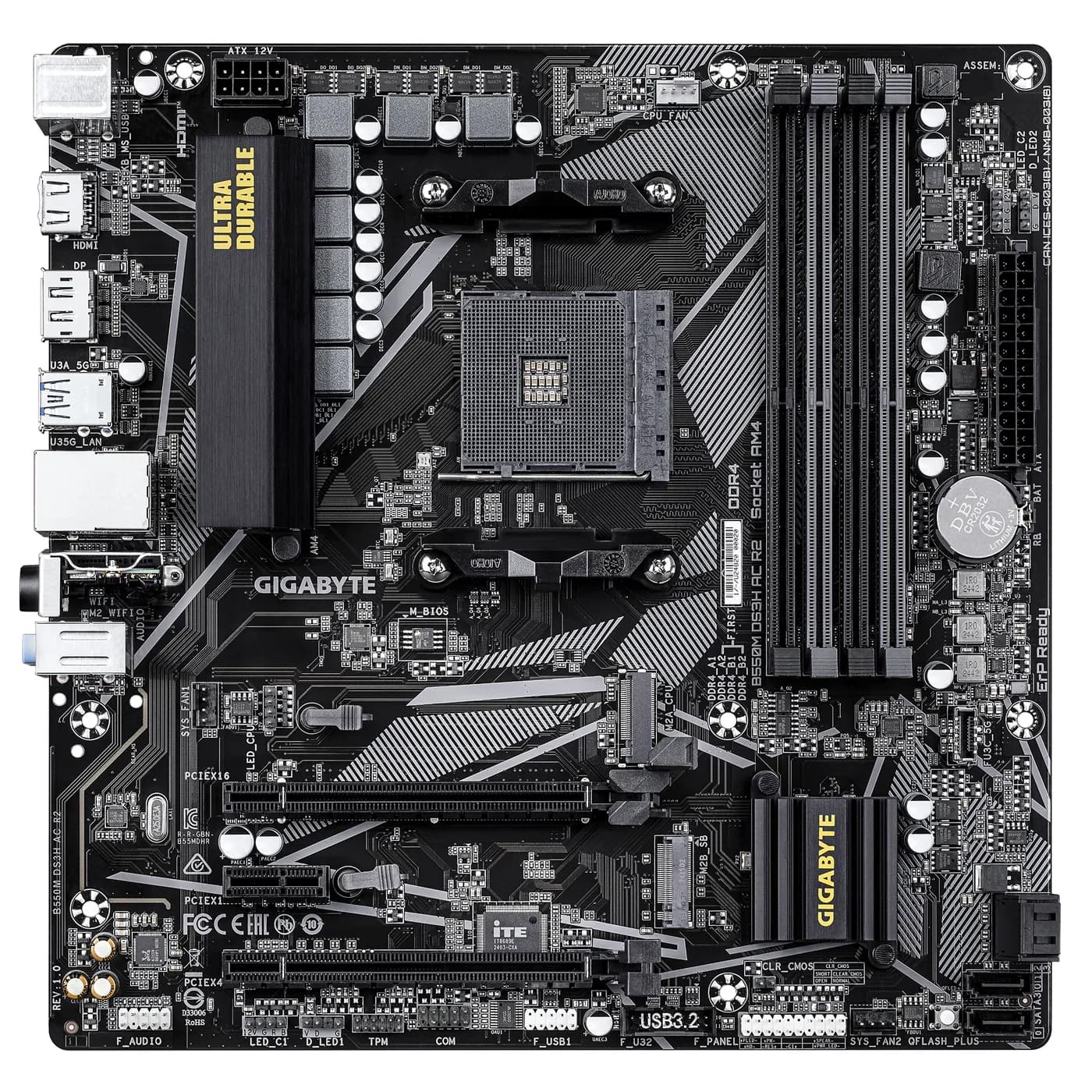GIGABYTE B550M DS3H AC R2 placa base AMD B550 Enchufe AM4 Micro ATX 2