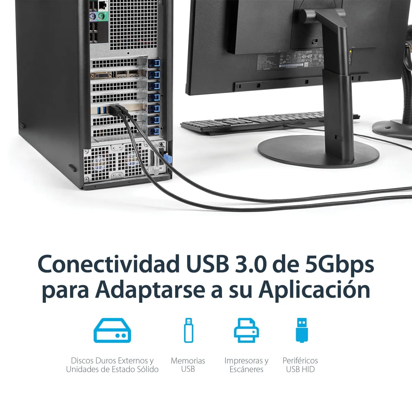 StarTech.com Adaptador Tarjeta PCI Express PCI-E 4 Puertos USB 3.0 UAS 11