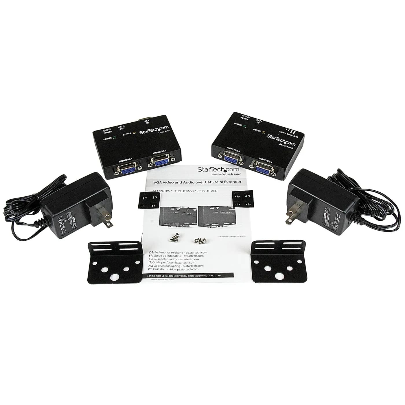 StarTech.com Kit Juego Extensor de Video VGA por Cable Cat5 UTP Ethern 4