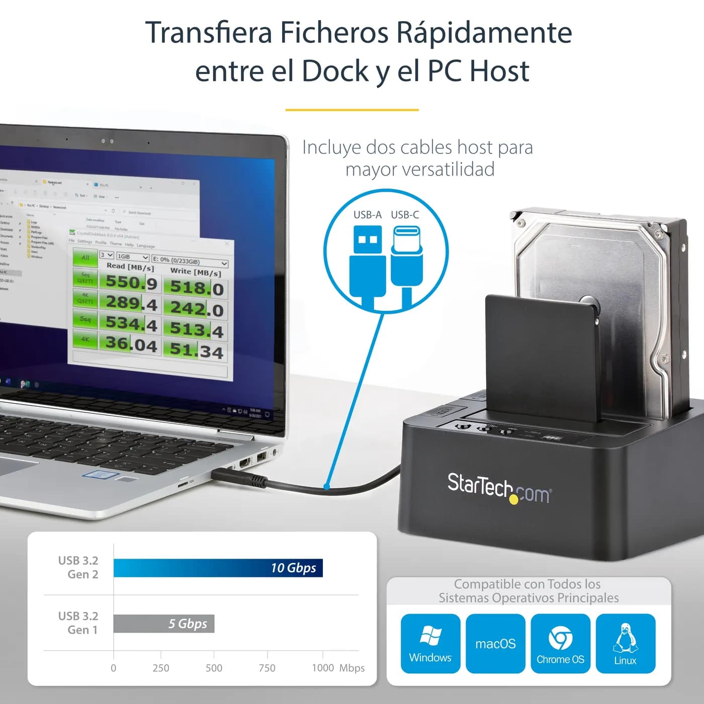 StarTech.com Duplicador Clonador Autónomo de Discos Duros o SSD SATA - 11