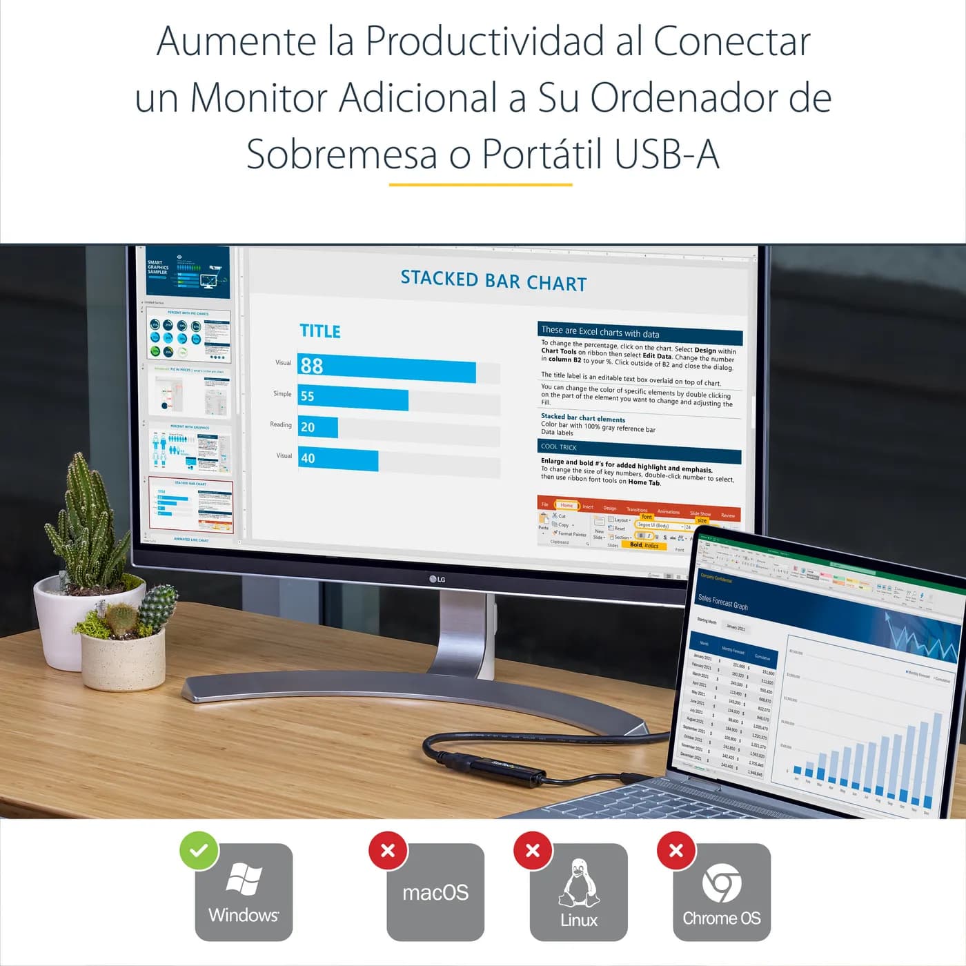 StarTech.com Adaptador USB 3.0 a HDMI - Cable Convertidor Compacto - 1 6