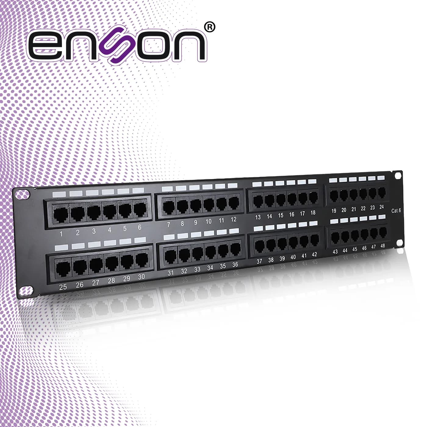PATCH PANEL ENSON ENS-PA48P7 2UR PRECARGADO CAT6 48 PUERTOS MONTAJE EN 6