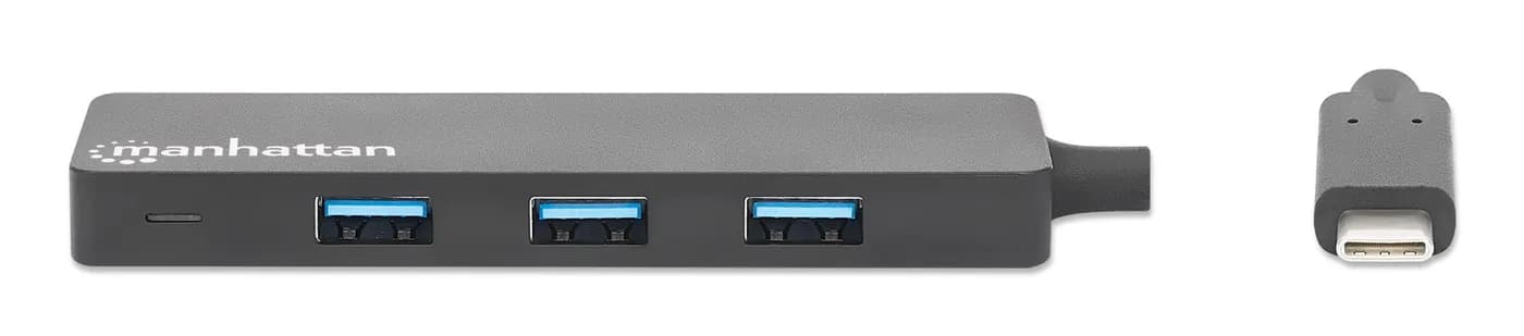 Manhattan Hub USB 3.2 Gen 1 de 4 puertos USB-A USB 3.2 Gen 1, de Tipo- 3