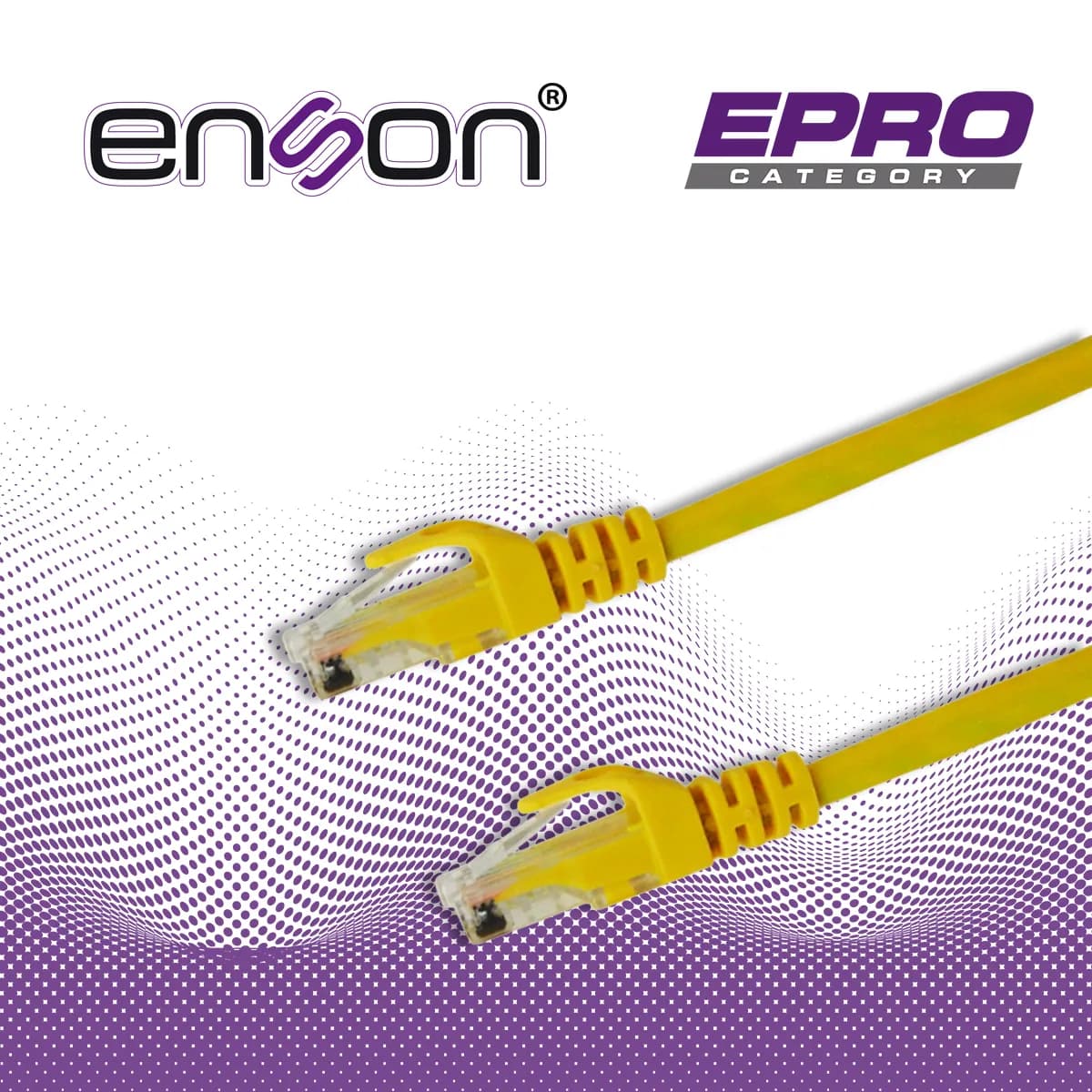 PATCHCORD UTP ENSON P6009Y CAT6 90CM AMARILLO SERIE EPRO 100-II 100 PO 5
