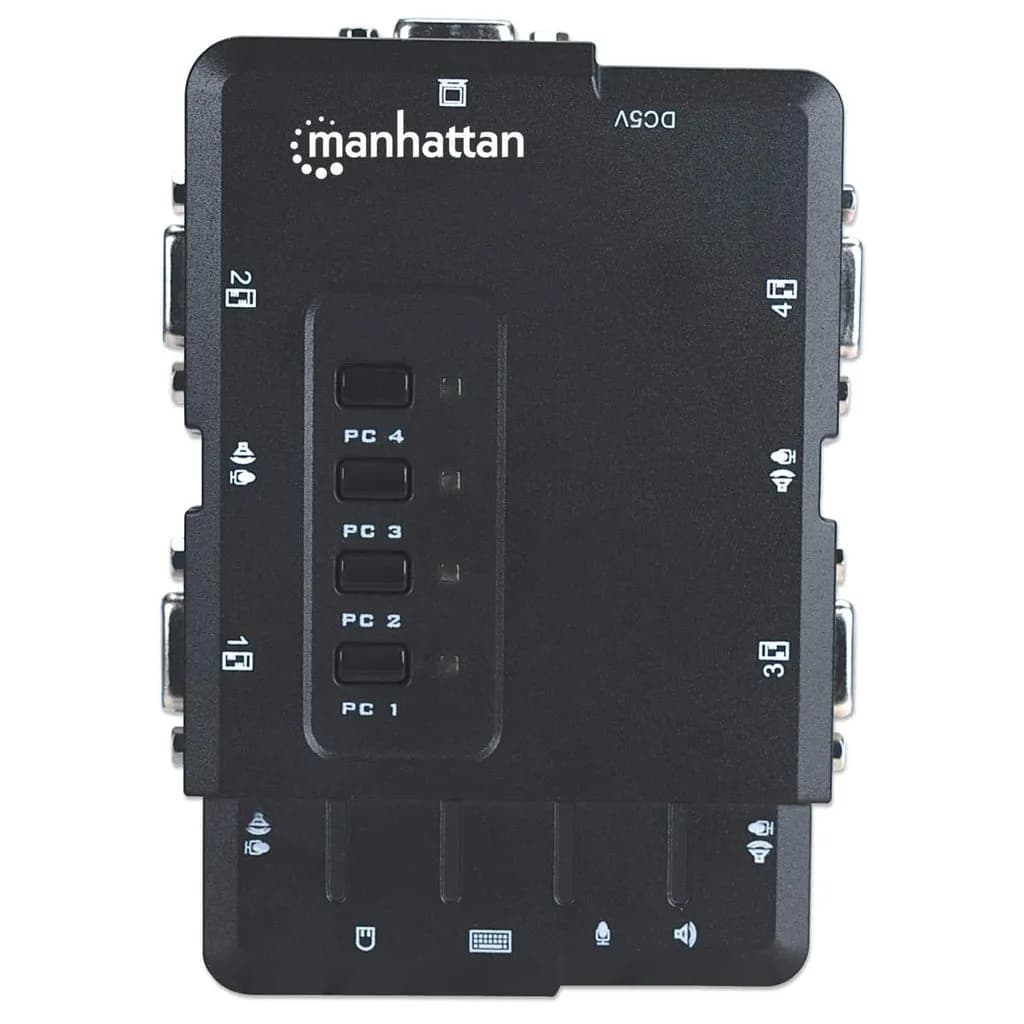Manhattan Switch KVM Compacto 4 Puertos 6
