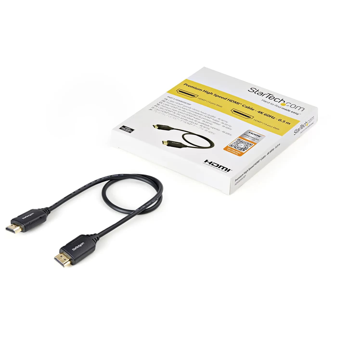 StarTech.com Cable de 0.5m HDMI de alta velocidad premium con Ethernet 5