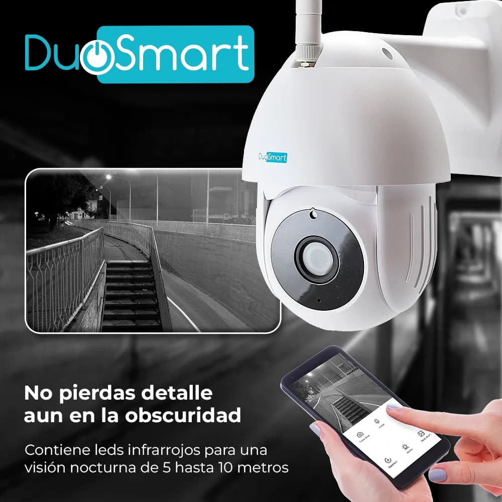 CAMARA INTELIGENTE PT DUOSMART E70 WIFI 2.4 GHZ PARA EXTERIOR CON AUDI 5