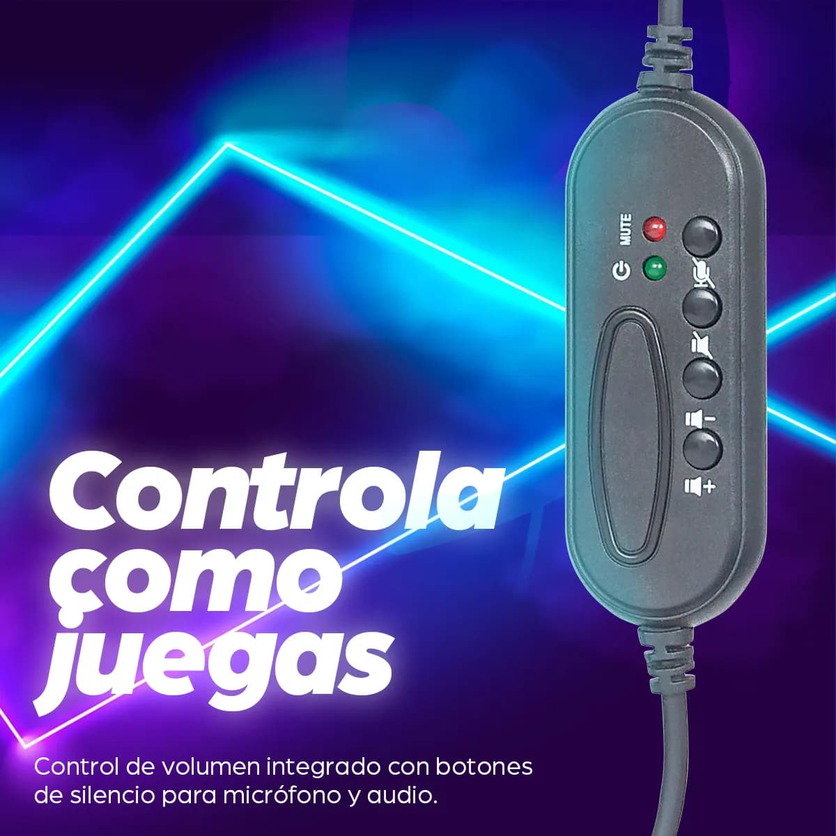 Manhattan Audífonos USB para videojuegos, con luces LED 9