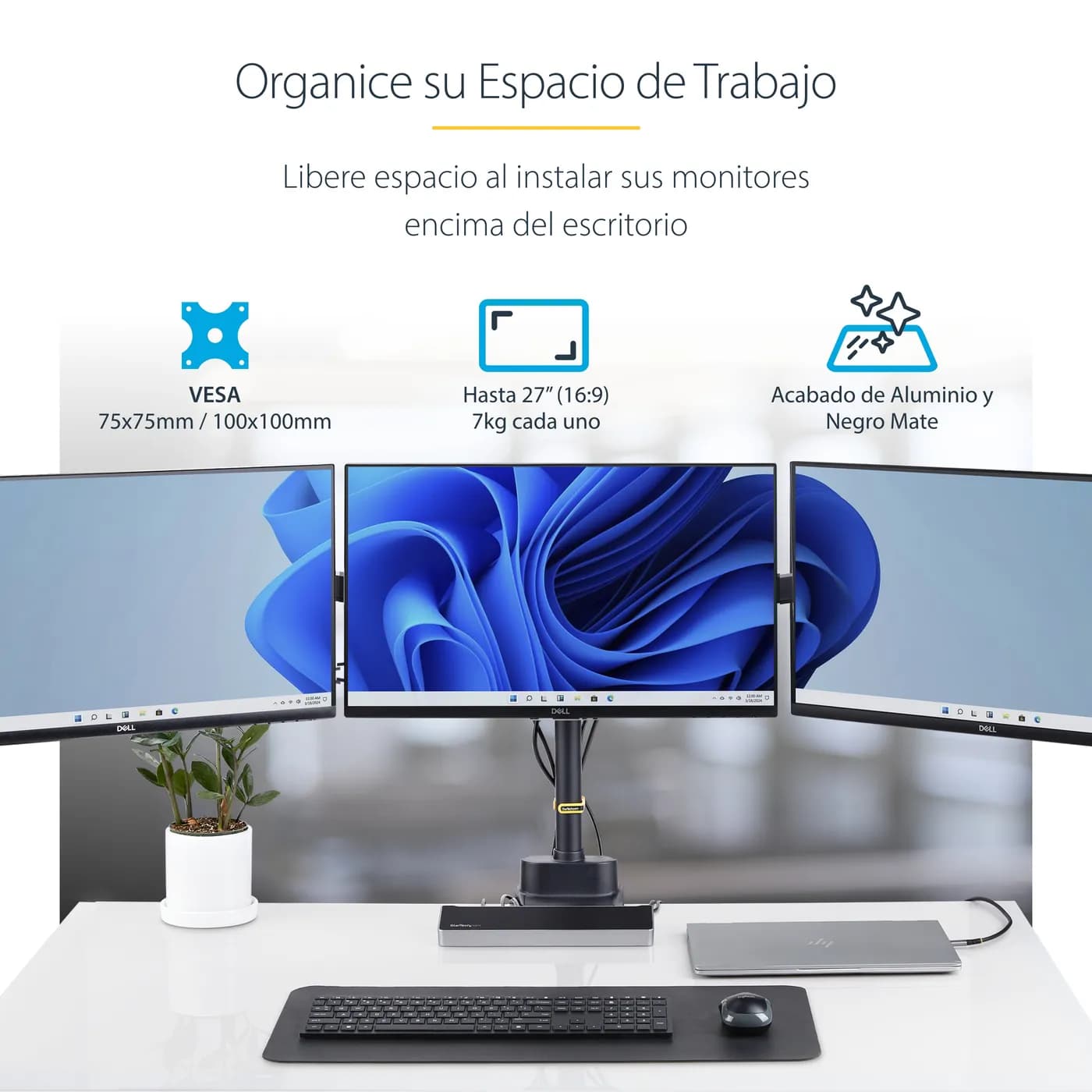 StarTech.com 3MP2AG-MONITOR-ARM soporte para pantalla plana 68.6 cm (2 14