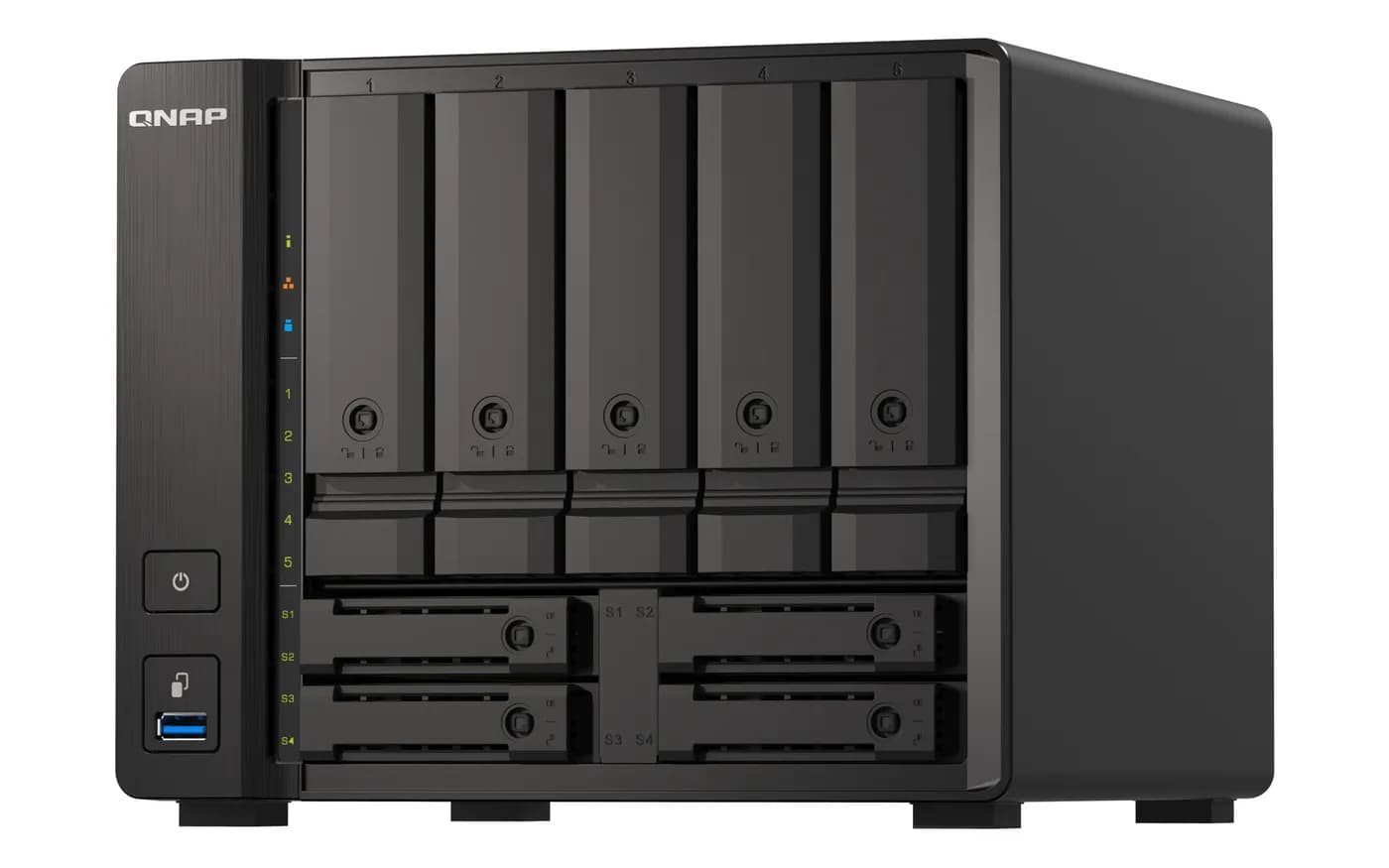 QNAP TS-H973AX NAS Tower Ryzen Embedded V1500B 8 GB DDR4 0 TB QuTS her 5