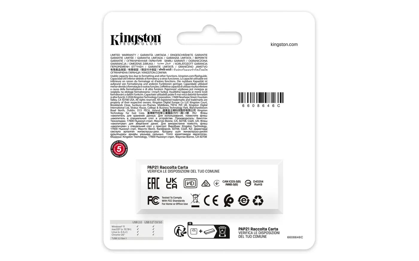 Kingston Technology DataTraveler Exodia unidad flash USB 64 GB USB tip 6