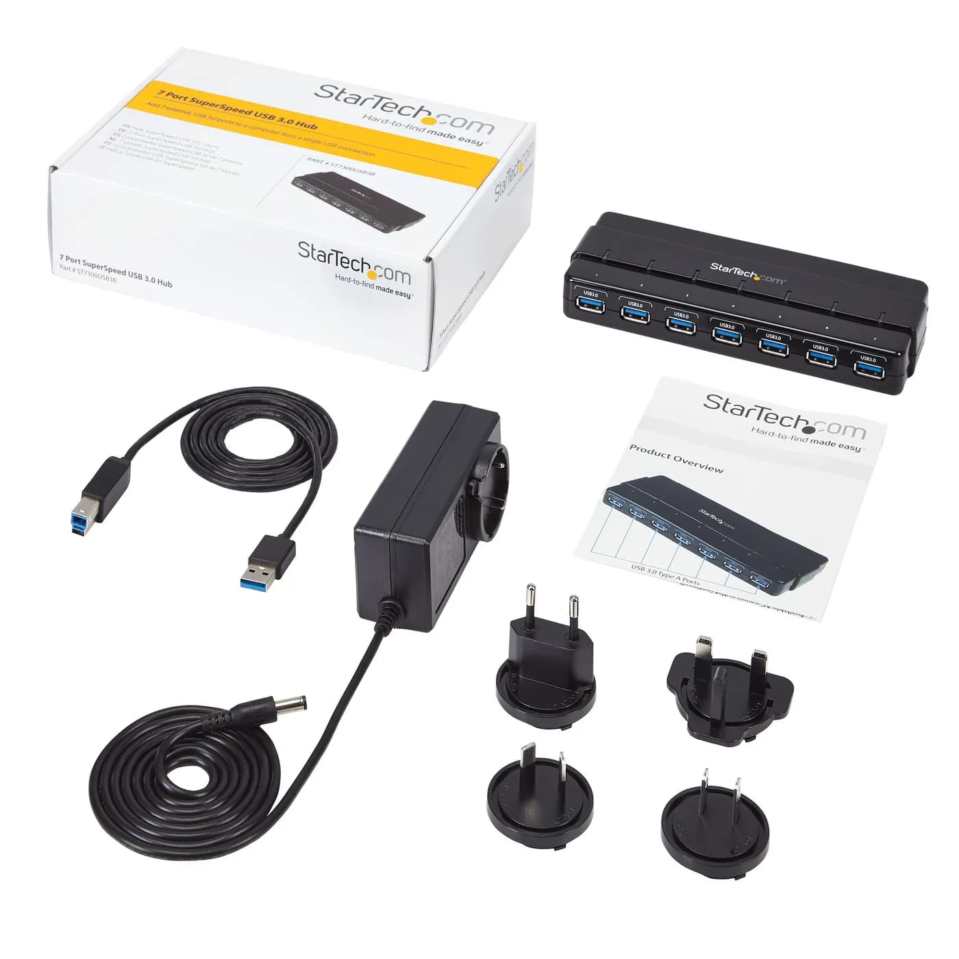 StarTech.com Concentrador USB 3.0 de 7 Puertos - 5Gbps - Hub de Escrit 7