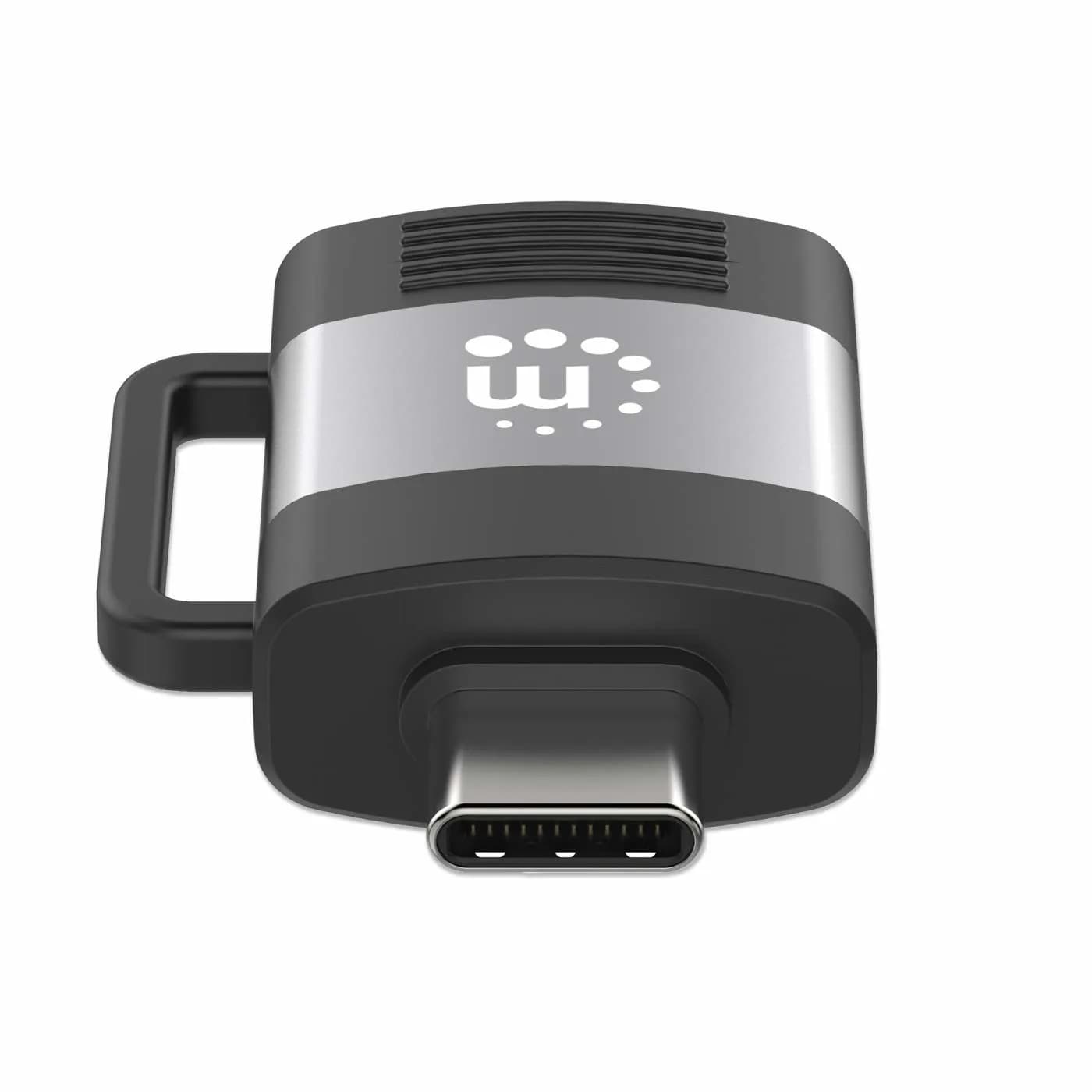 Manhattan 356312 cambiadores de género de cables USB-A USB-C Negro, Gr 4