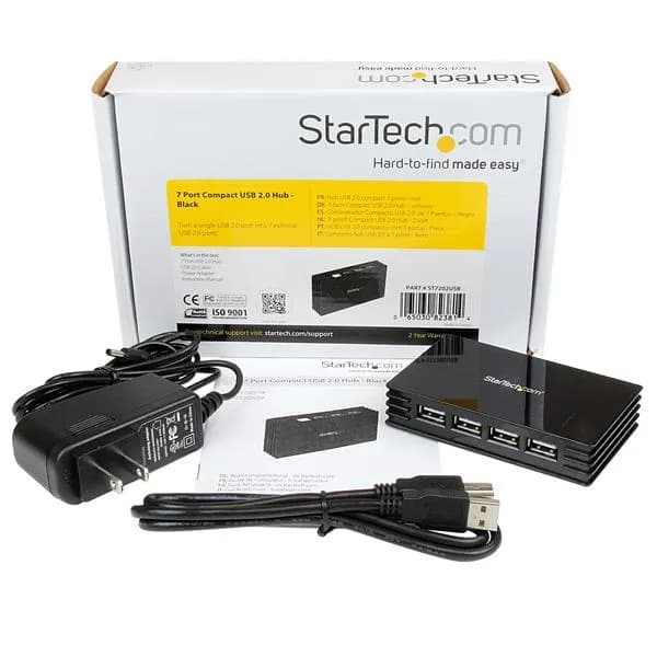 StarTech.com Hub Concentrador USB 2.0 Compacto de 7 Puertos - USB Hi S 4