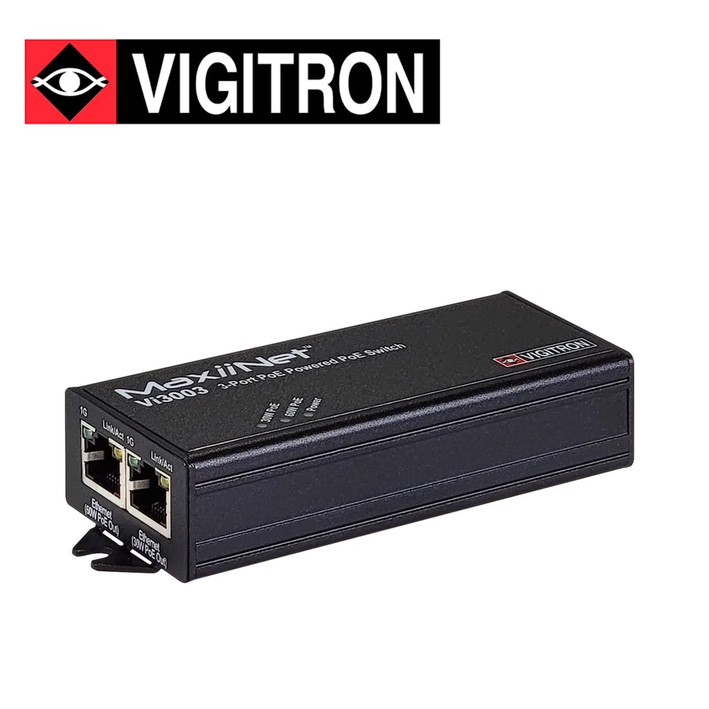 SWITCH POE VIGITRON VI3003 / 3 PUERTOS 10M/100M/1000M / HASTA 74W / VL 3