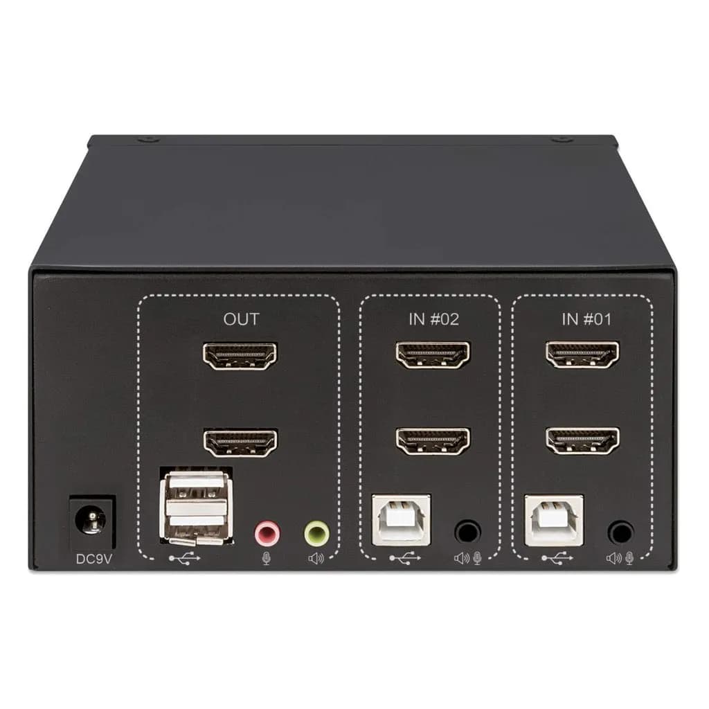 Manhattan Switch KVM HDMI de 2 puertos para dos monitores 6