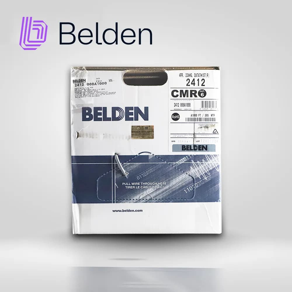 CABLE UTP CAT6+ BELDEN 2412 008A1000 / INTERIOR / GRIS / 350MHZ / 4 PA 3