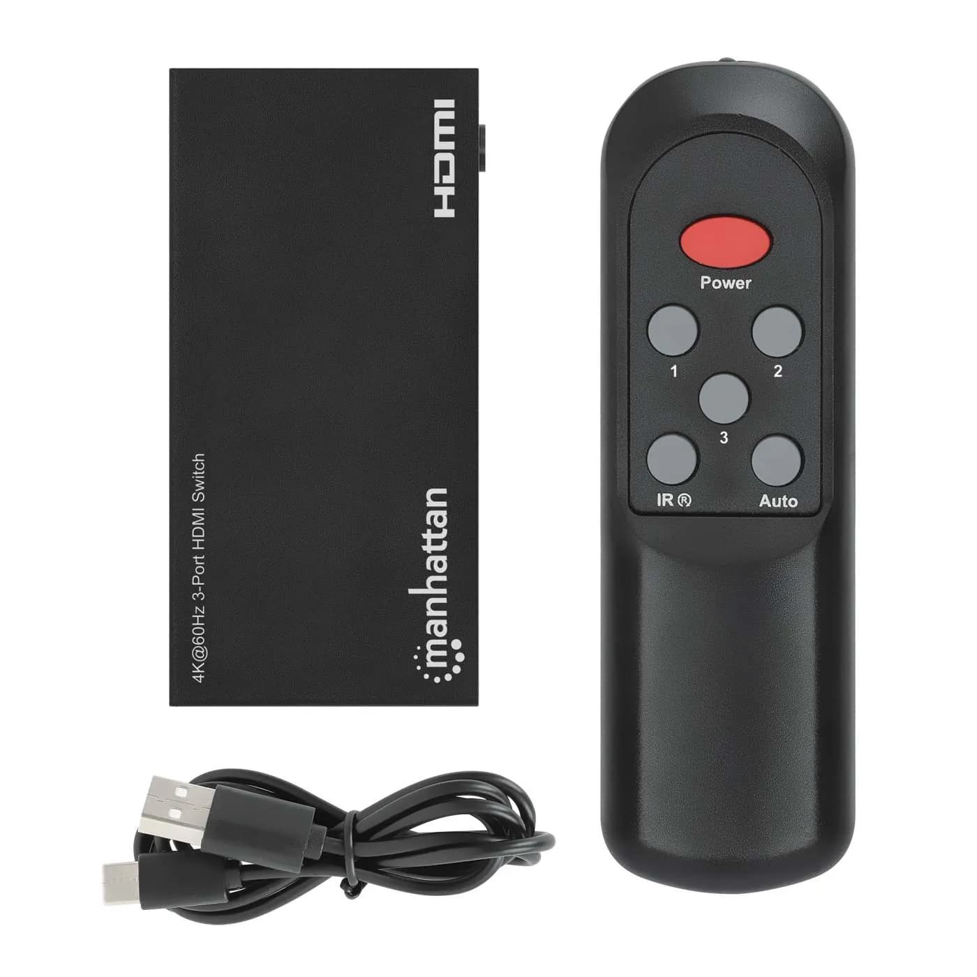 Manhattan Alterna entre tres entradas HDMI en una salida HDMI (3x1), 4 10