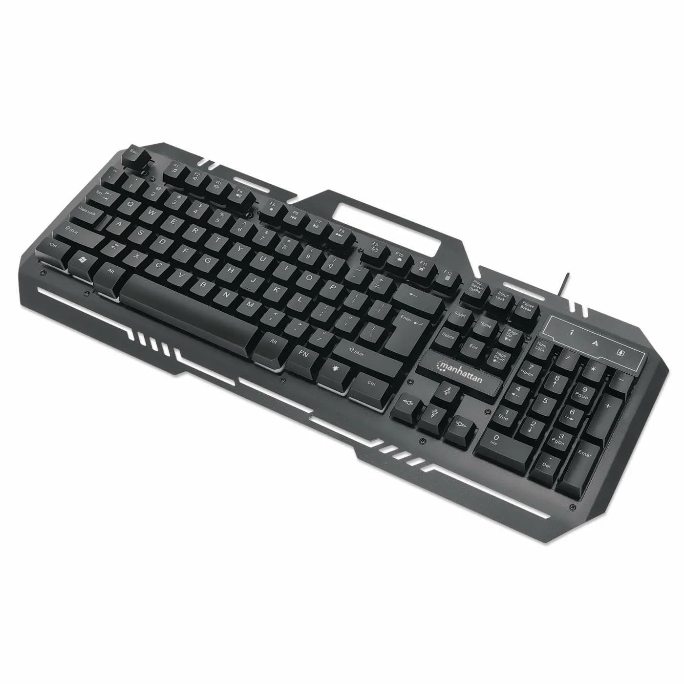 Manhattan Teclado Gaming LED con pánel metálico para celular 12 teclas 5
