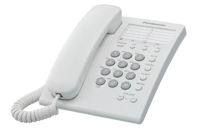 PANASONIC TELEFONO ALAMBRICO BASICO 13 MEMORIAS BLANCO (KX-TS550MEW)