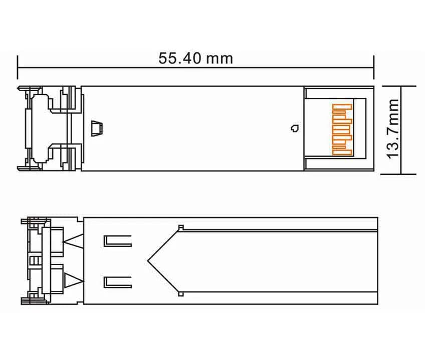 UTEPO SFP125G20KM - Transceptor de fibra óptica SFP monomodo, con cone 5