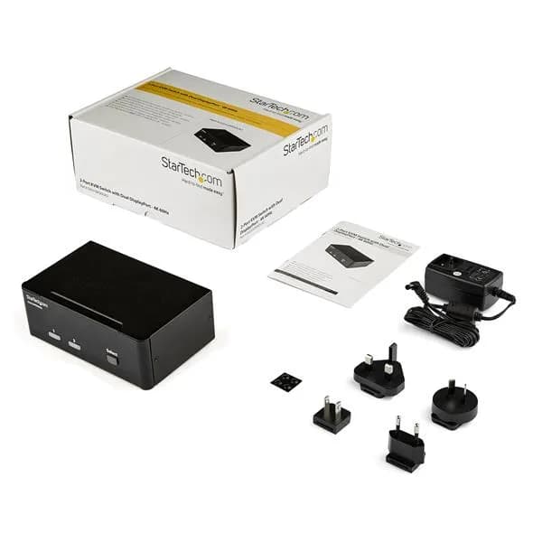 StarTech.com Switch Conmutador KVM de 2 Puertos DisplayPort - 4K 60Hz 4
