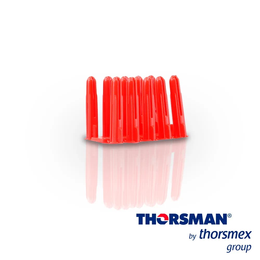 PAQUETE DE 100 PIEZAS DE TAQUETES THORSMAN MEDIDA 1/4 COLOR ROJO PARA  3