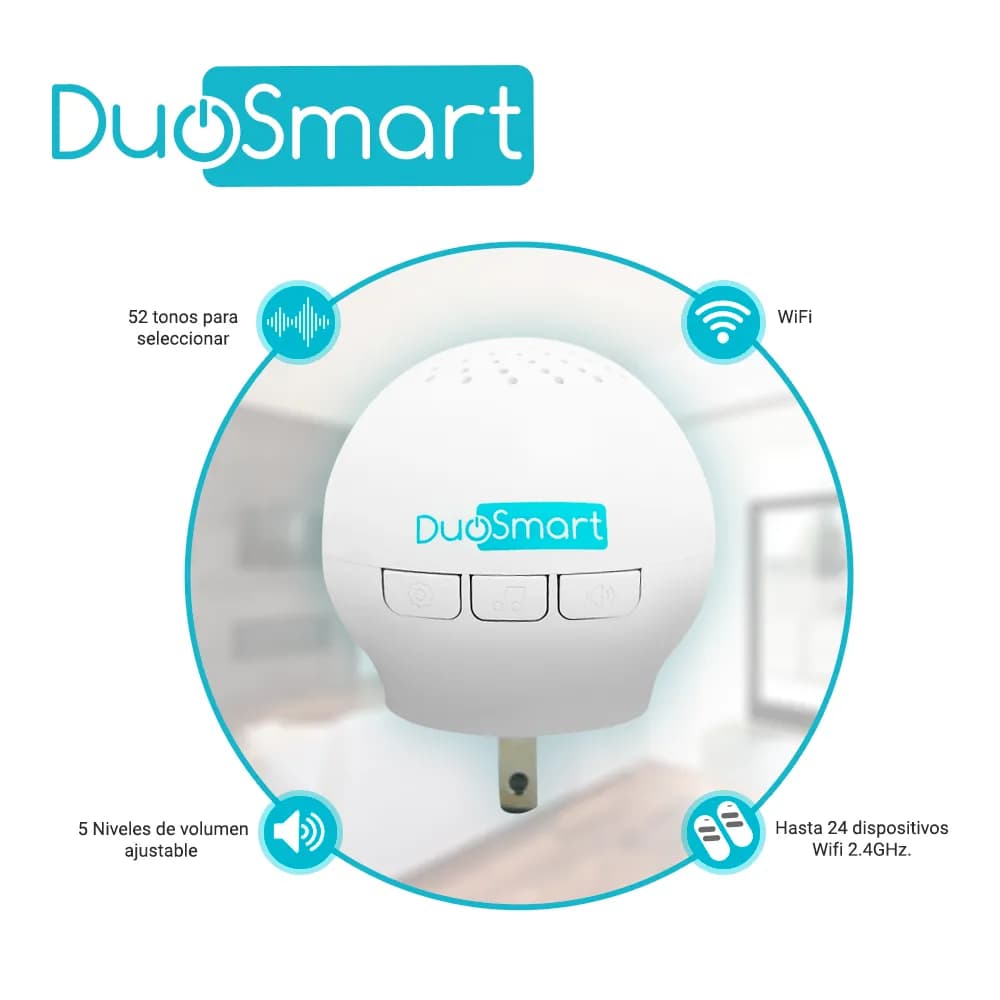 KIT ALARMA INALAMBRICA DUOSMART C20 COMUNICACION DUAL WIFI 2.4 GHZ RF  2