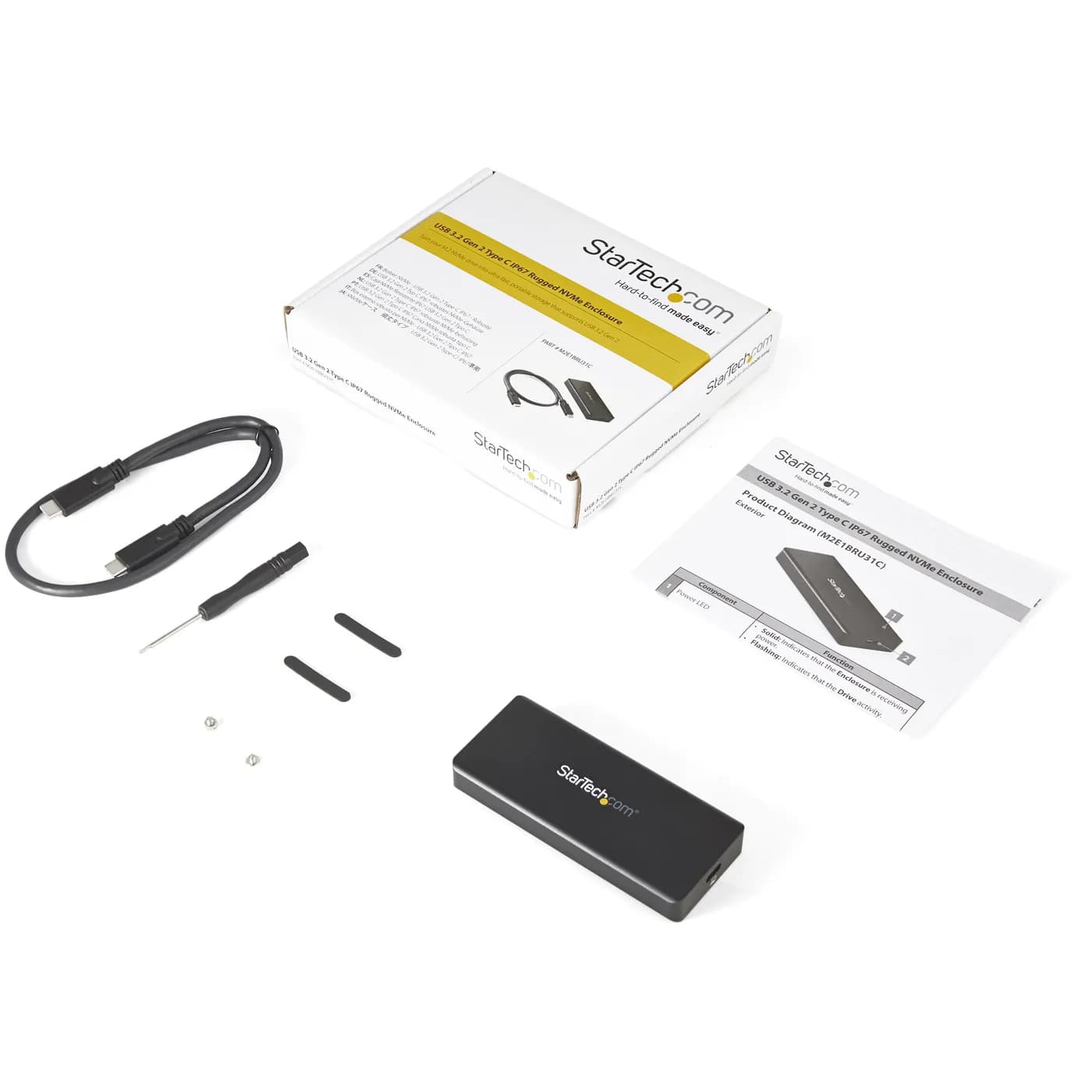 StarTech.com Gabinete M.2 NVMe para SSD PCIe - IP67 - USB 3.1 Gen 2 10 4