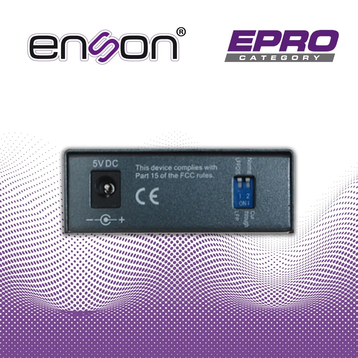 CONVERTIDOR DE FIBRA ENSONDC 100 SFP 10/-MC100SFP 10/100/1000 SFP/UTP  5