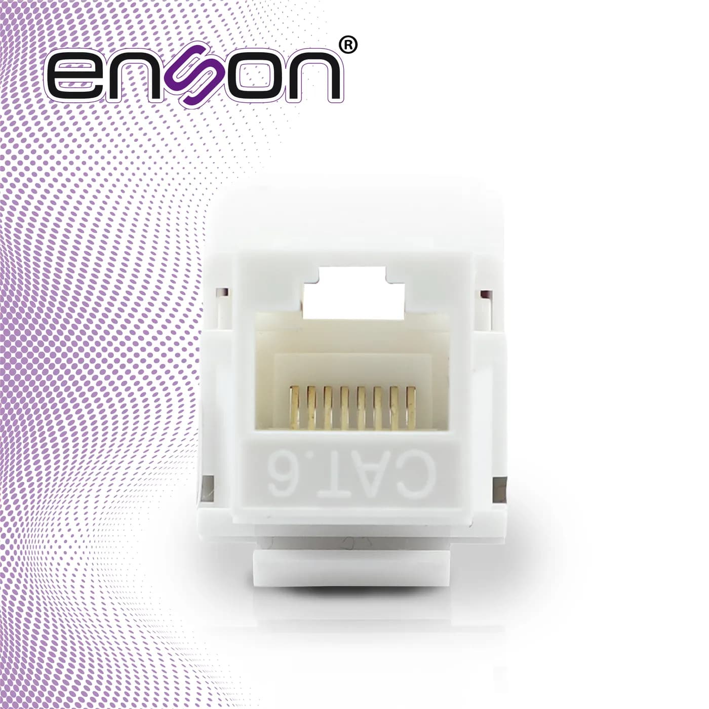 CONECTOR JACK ENSON ENS-JTL6WH CAT6 COLOR BLANCO A 90 GRADOS PONCHADO  7