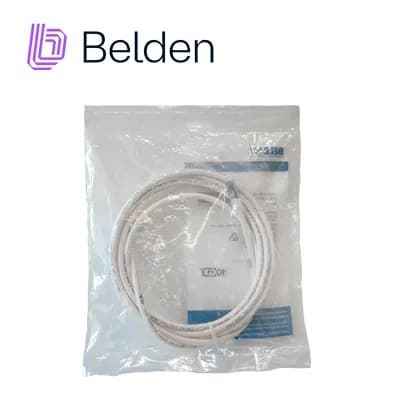 PATCH CORD UTP CAT6A BELDEN CA21109010 / INTERIOR / BLANCO / 4 PARES / 4