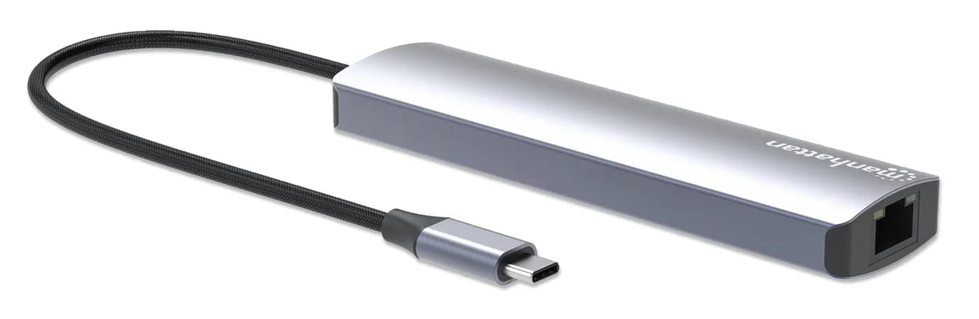 Manhattan Estación Docking USB-C con lector de tarjetas, 7 en 1 2