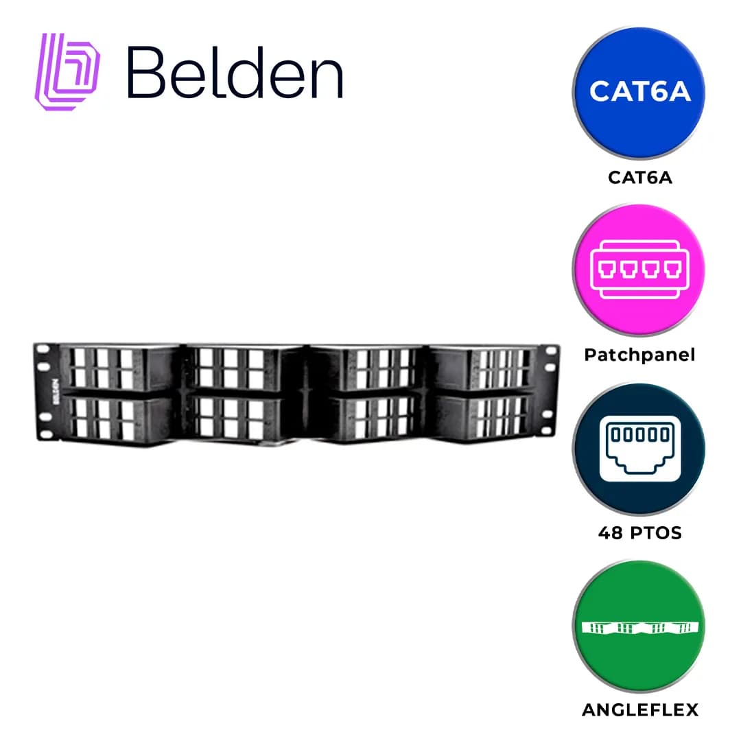 PATCH PANEL KEYCONNECT CAT6/CAT6A BELDEN AX103249 / NEGRO / 48 PUERTOS 4