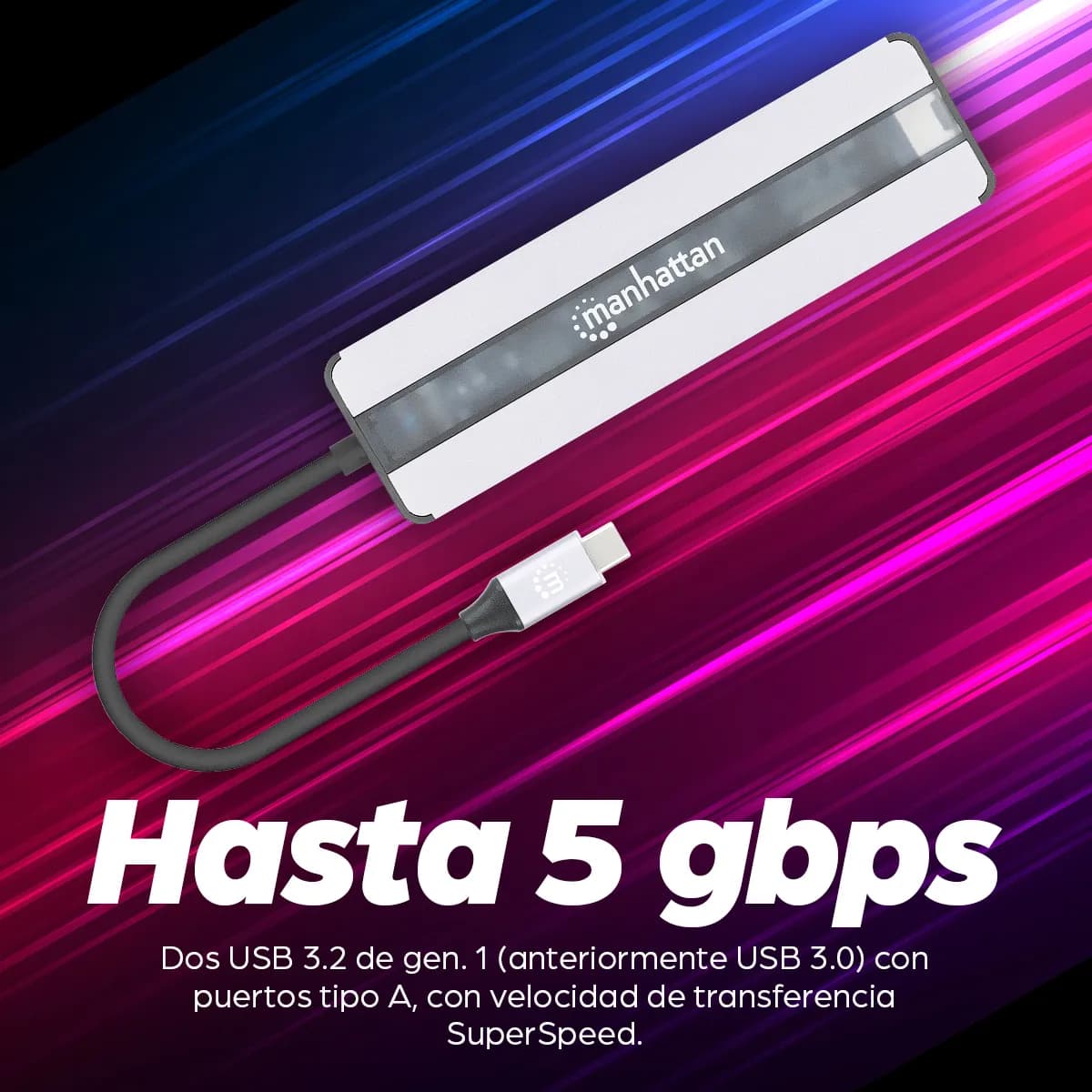 Manhattan 153928 base para laptop o replicador de puertos Alámbrico US 12