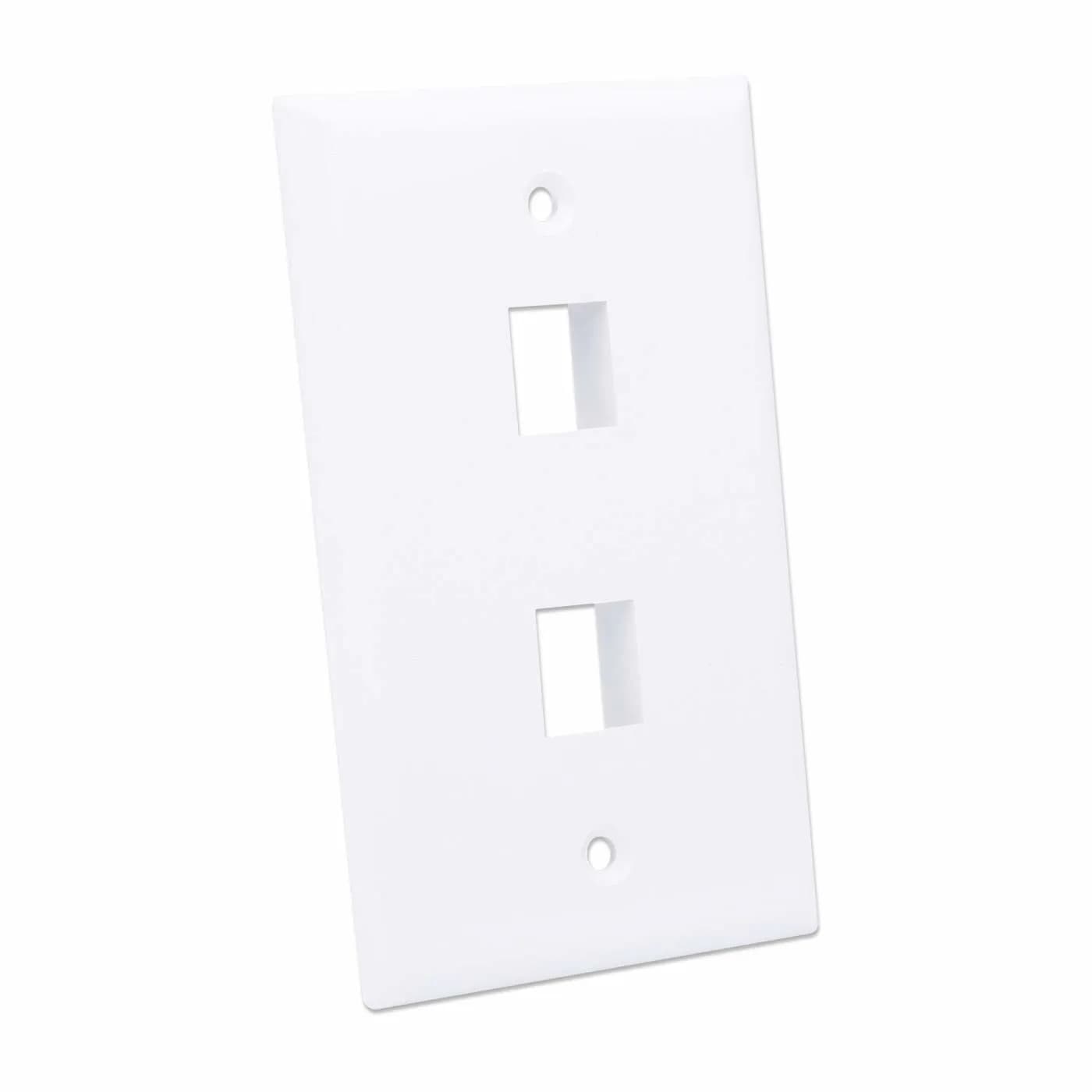 TAPA INT (FACEPLATE) 2 PERFORACIONES COLOR BLANCO 2