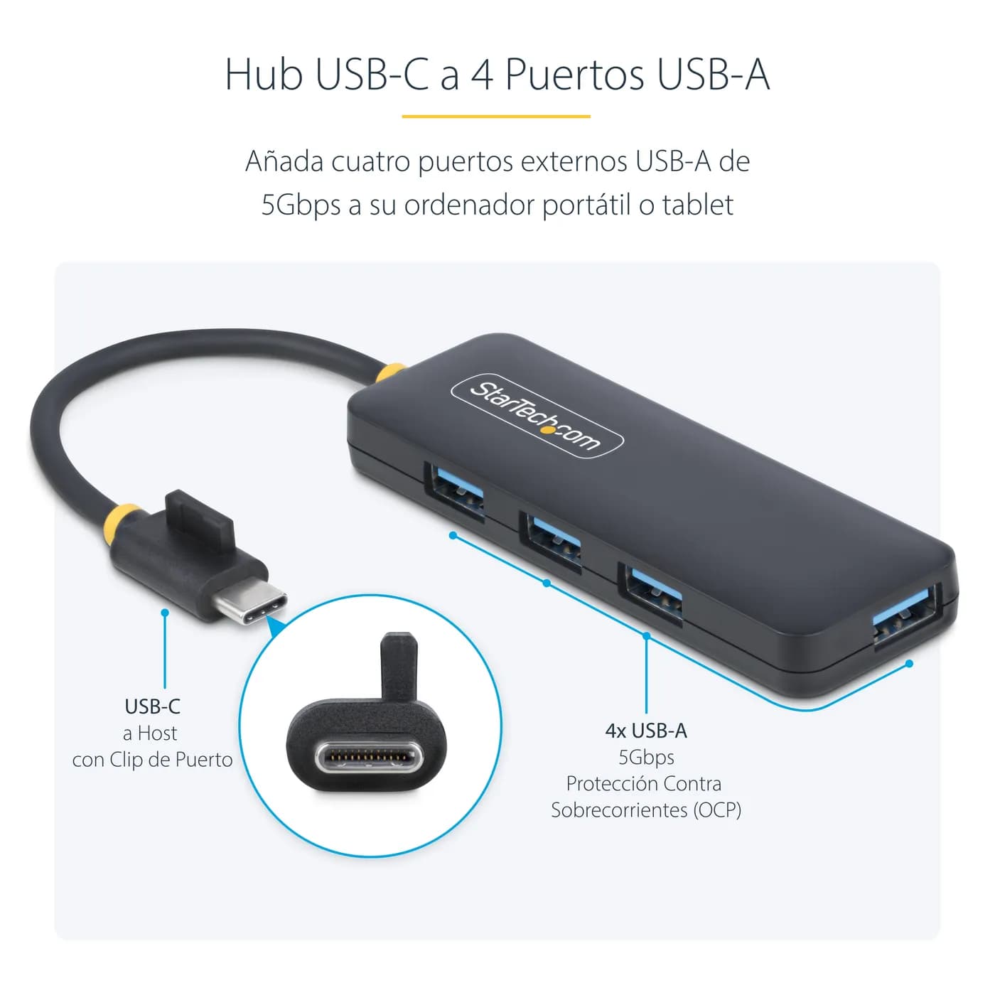 StarTech.com H5C4A-USB-HUB nodo concentrador USB 3.2 Gen 1 (3.1 Gen 1) 13