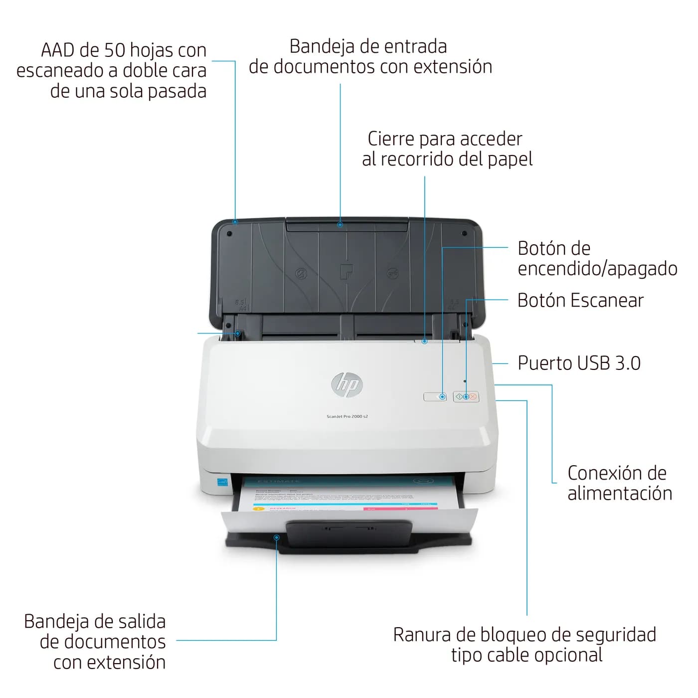 HP ScanJet Pro 2000 s2 Escáner alimentado con hojas 600 x 600 DPI A4 N 4