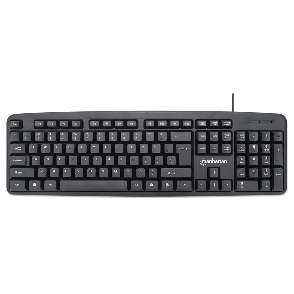 Manhattan Juego de teclado y mouse óptico, cableados 4