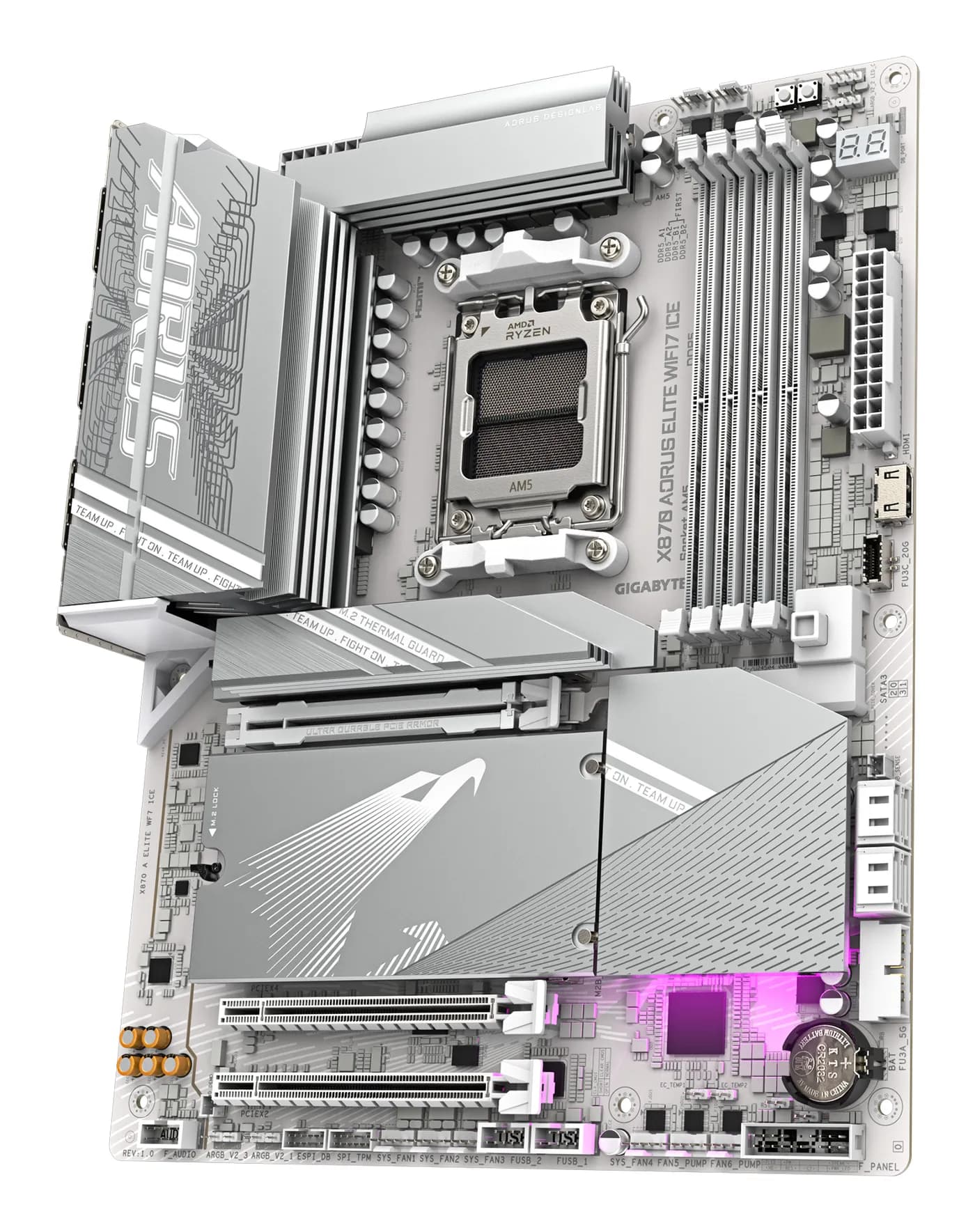 GIGABYTE X870 AORUS ELITE WIFI7 ICE AMD X870 Enchufe AM5 ATX 4
