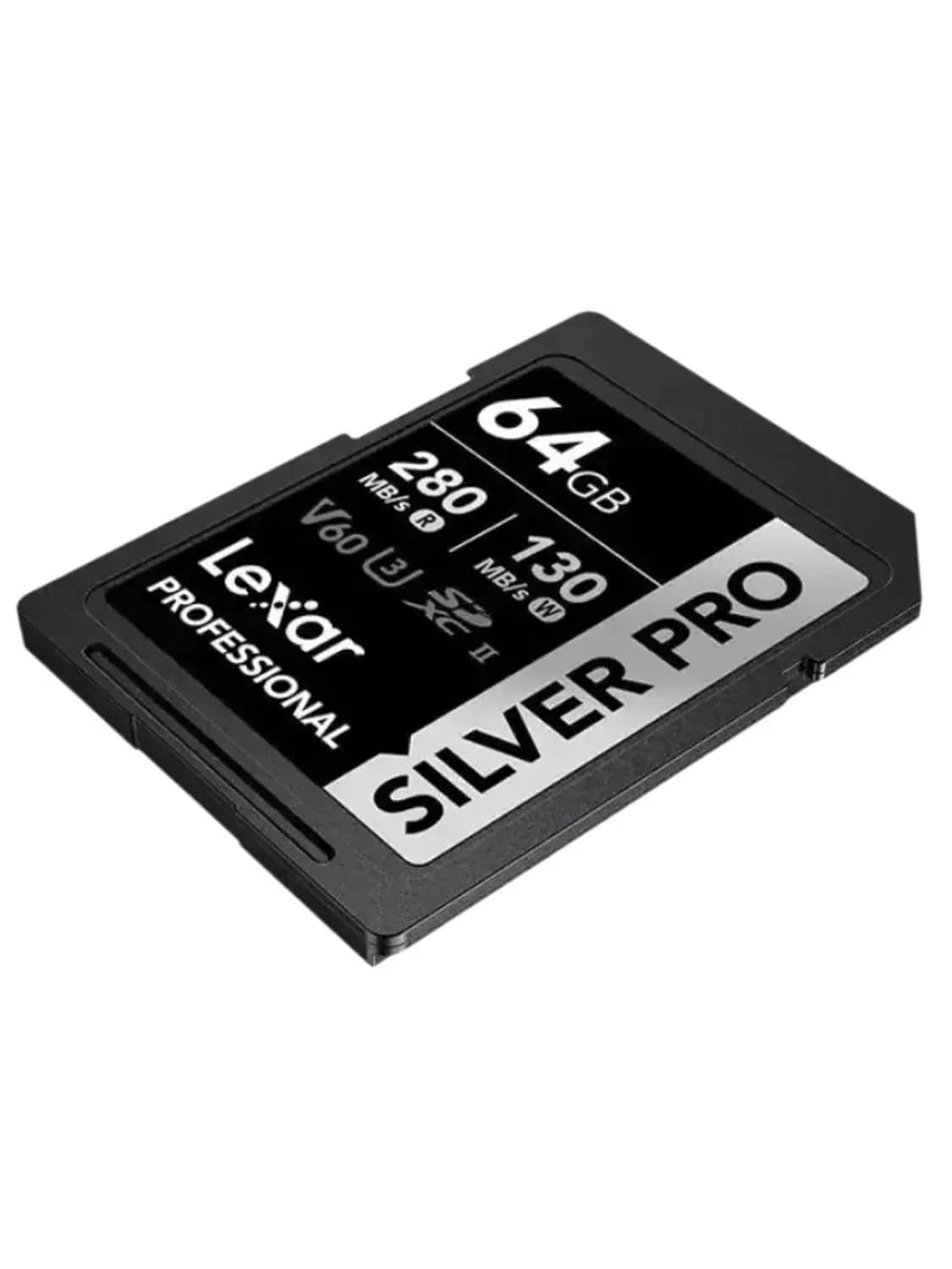 Lexar Professional Silver Pro SDXC UHS-II de 64GBClass 10, U3, V60, (u 2
