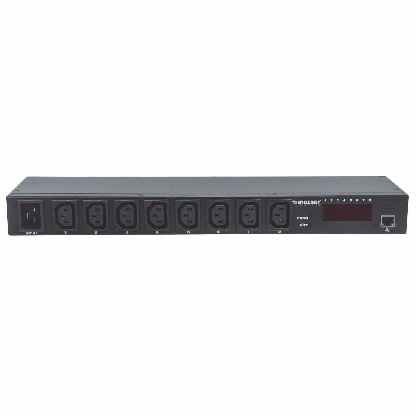 Intellinet Barra multicontactos de 8 salidas para montaje en rack de 1 3
